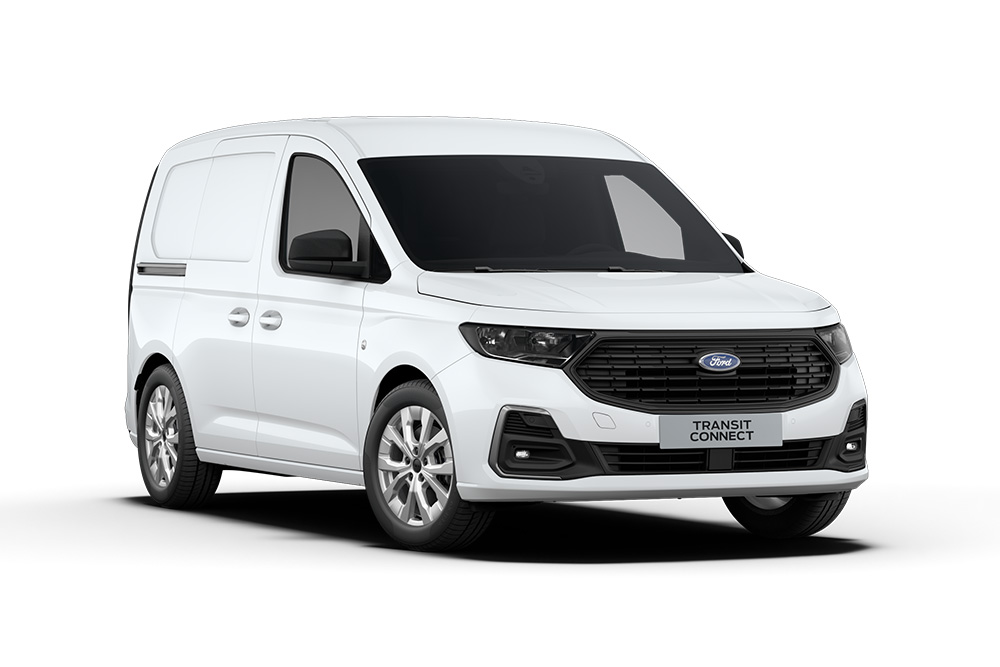 Biały van Ford Transit Connect