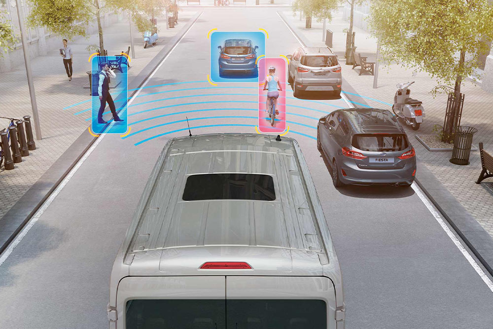 Pre-collision assist demonstrative graphic