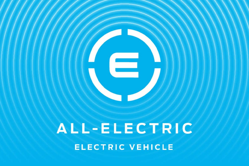 Logo pojazdu z napędem elektrycznym